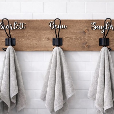 Personalized Towel Rack