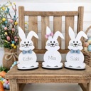  Personalized Easter Bunny, Bunny Shelf Sitter, Holiday Decor, Easter/Spring Decorations, Wooden Bunny, Personalized Easter Bunny Family