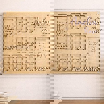 Baby First Year Picture Frame, Personalized Baby Photo Frame, Photo Collage, Personalized Photo Frame, Monthly Milestone for Baby