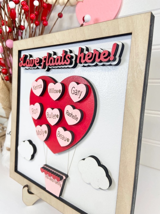 Personalized Valentines Family Name Signs