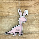  Personalized Easter Dinosaur bunny basket tag