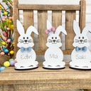  Personalized Easter Bunny, Bunny Shelf Sitter, Holiday Decor, Easter/Spring Decorations, Wooden Bunny, Personalized Easter Bunny Family