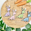  Personalized Easter Dinosaur bunny basket tag