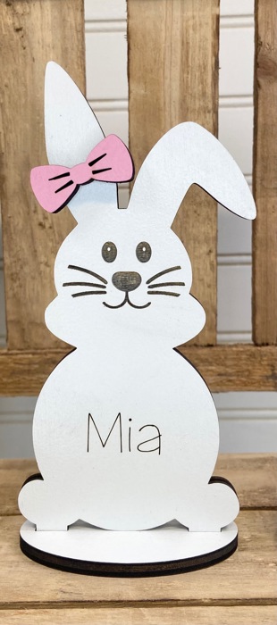 Personalized Easter Bunny, Bunny Shelf Sitter, Holiday Decor, Easter/Spring Decorations, Wooden Bunny, Personalized Easter Bunny Family