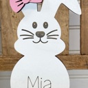  Personalized Easter Bunny, Bunny Shelf Sitter, Holiday Decor, Easter/Spring Decorations, Wooden Bunny, Personalized Easter Bunny Family