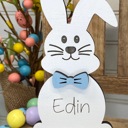  Personalized Easter Bunny, Bunny Shelf Sitter, Holiday Decor, Easter/Spring Decorations, Wooden Bunny, Personalized Easter Bunny Family