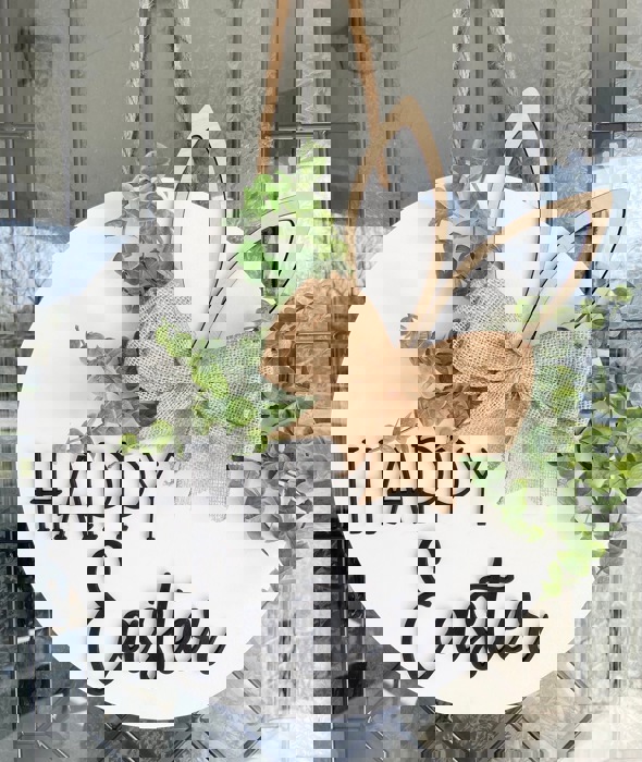 Happy Easter Door Hanger, Spring Home Decor, Easter Door Hanger, Spring Porch Decor