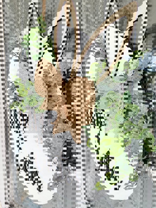 Happy Easter Door Hanger, Spring Home Decor, Easter Door Hanger, Spring Porch Decor