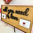  All You Need Is Love, Family Valentines Name Sign, Personalized Valentines Family Sign