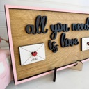  All You Need Is Love, Family Valentines Name Sign, Personalized Valentines Family Sign