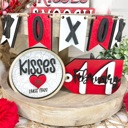  Valentines Tiered Tray Decor | Kisses Collection