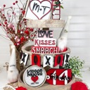  Valentines Tiered Tray Decor | Kisses Collection