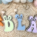  Monogram Easter Basket Tag, Personalized Letter Easter Tag, Easter Basket Tag, Name Tag, Easter Bunny, Easter Decoration