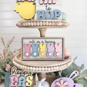 Full Set Easter Tier Tray Decor, Spring Tier Tray Decor, Easter Home Decorations