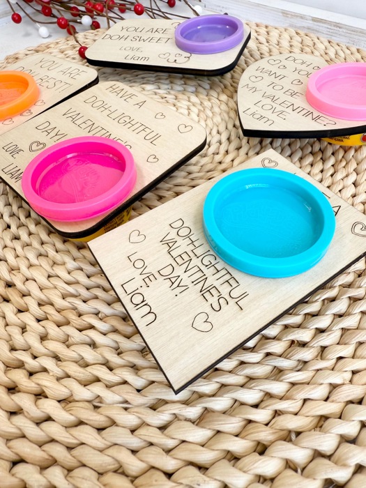 Playdoh Valentines Day Cards, Classroom Valentines Gift