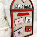  Personalized Valentines Family Signs, Valentines Day Decor, Love Mailbox, Valentines Gift for Grandma, Gift for mom, Valentines Shelf Sitter