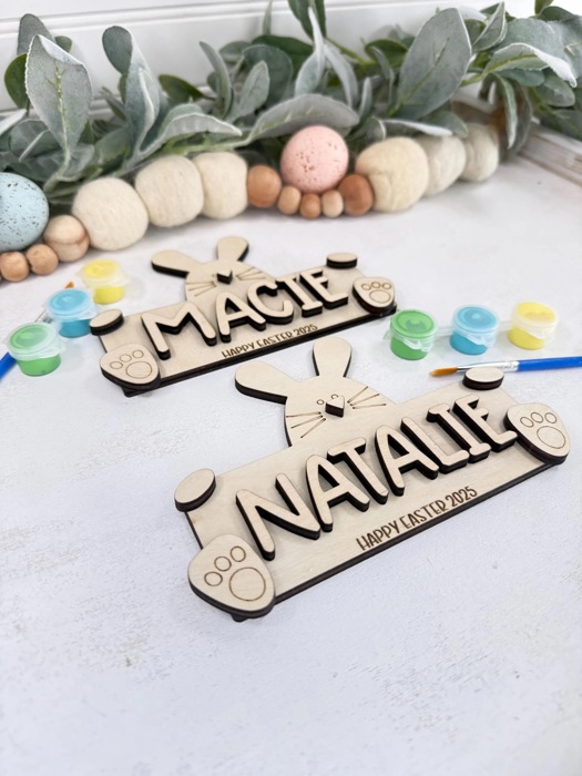 Personalized Easter Bunny DIY Paint Kit, Easter Basket Stuffer
