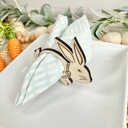  Wooden Easter Bunny Napkin Rings: Spring Table Decor, Place Settings & Festive Holiday Home Accents