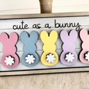 Cute as Bunny Easter Tier Tray Decor, Spring Tier Tray Decor, Easter Home Decorations
