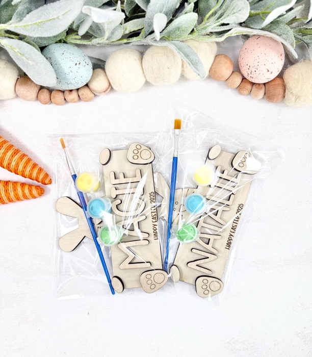 Personalized Easter Bunny DIY Paint Kit, Easter Basket Stuffer