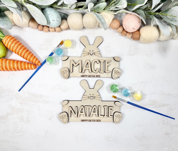 Personalized Easter Bunny DIY Paint Kit, Easter Basket Stuffer