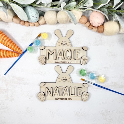 Personalized Easter Bunny DIY Paint Kit, Easter Basket Stuffer