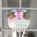  Every Bunny Welcome Door Hanger, Spring Home Decor, Easter Door Hanger, Spring Porch Decor
