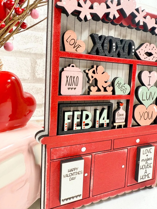 Valentines Day Shelf Sitters, Valentines Hutch Shelf Sitter, Valentines Day Signs, Valentines Home Decor, Valentines Tier Tray Decor