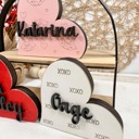  Personalized Valentines Hearts Shelf Sitters