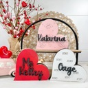  Personalized Valentines Hearts Shelf Sitters