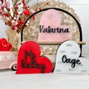  Personalized Valentines Hearts Shelf Sitters