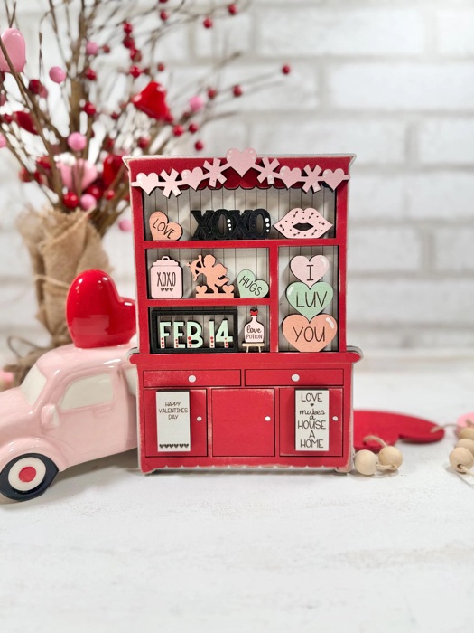 Valentines Day Shelf Sitters, Valentines Hutch Shelf Sitter, Valentines Day Signs, Valentines Home Decor, Valentines Tier Tray Decor