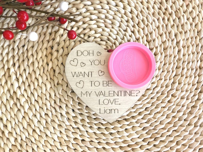 Playdoh Valentines Day Cards, Classroom Valentines Gift