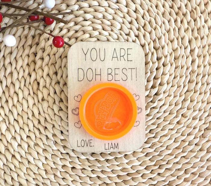 Playdoh Valentines Day Cards, Classroom Valentines Gift