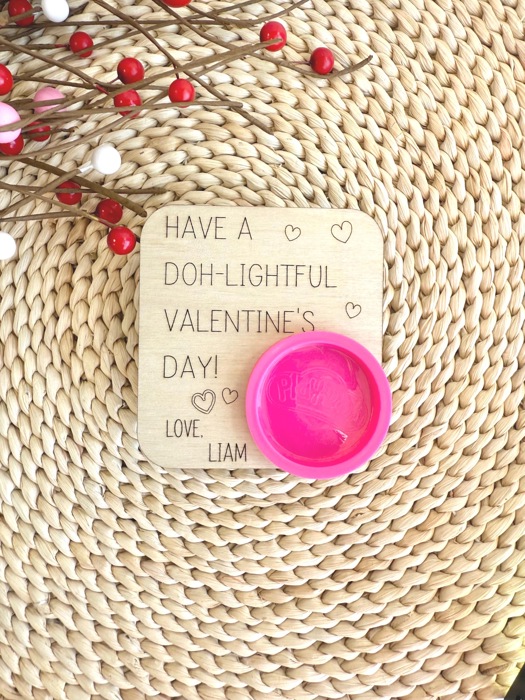 Playdoh Valentines Day Cards, Classroom Valentines Gift