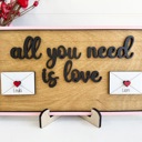  All You Need Is Love, Family Valentines Name Sign, Personalized Valentines Family Sign