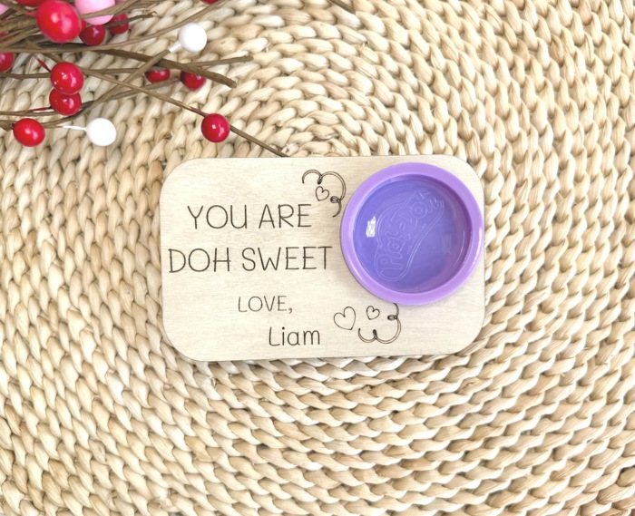 Playdoh Valentines Day Cards, Classroom Valentines Gift