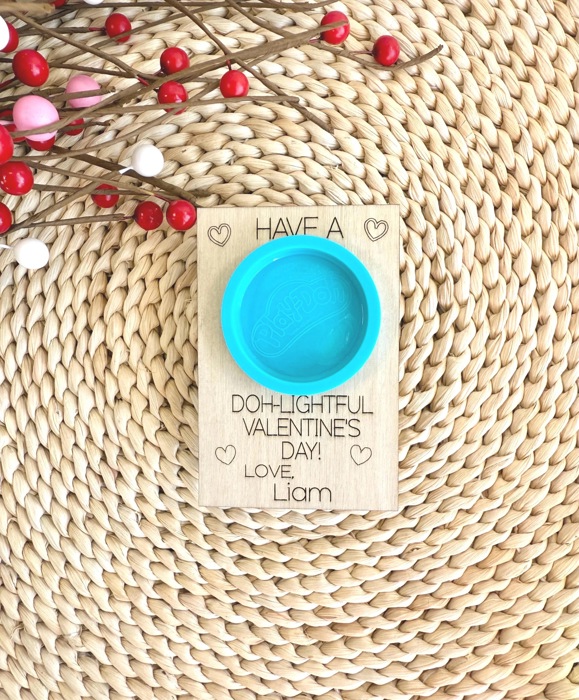 Playdoh Valentines Day Cards, Classroom Valentines Gift
