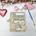  DIY Wooden Valentines Cards Painting Kits, Classroom Valentines Gift