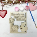  DIY Wooden Valentines Cards Painting Kits, Classroom Valentines Gift