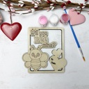  DIY Wooden Valentines Cards Painting Kits, Classroom Valentines Gift