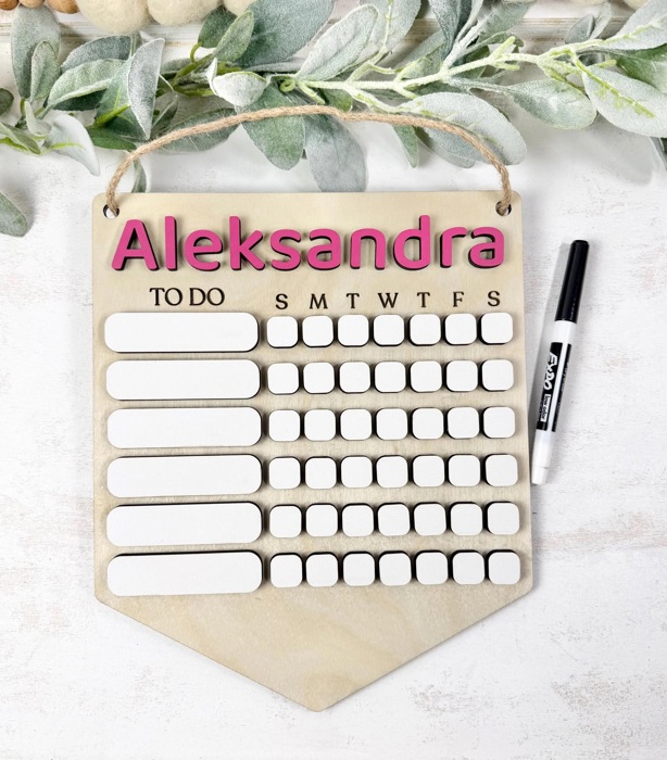 Personalized Kids Chore Chart, Custom Children’s Routine & Responsibility Chart