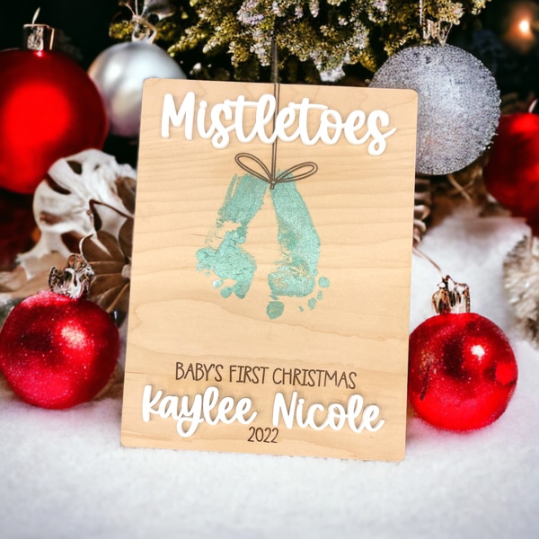 Mistletoes Baby's First Christmas Personalized Christmas Keepsake