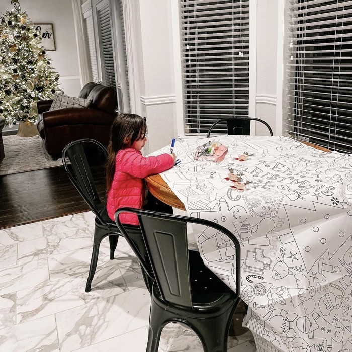 Personalized Christmas Coloring Tablecloth