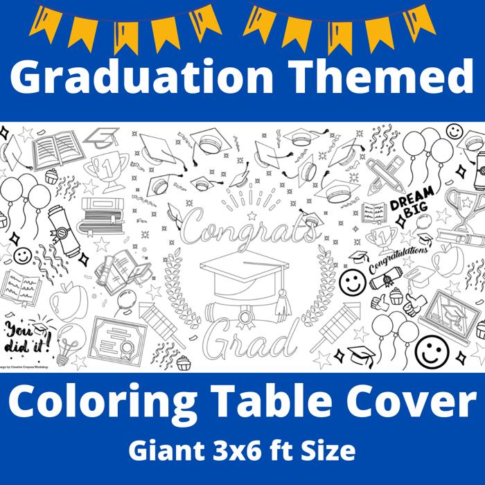 Graduation Coloring Tablecloth