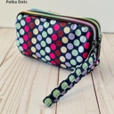 Nylon Polka Dot Cosmetic Bag - 3 Compartments