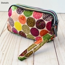 Nylon Printed Cosmetic Bag - 3 Compartments