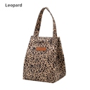 Nylon Leopard Insulated Lunch Bag + 2 Ice Packs