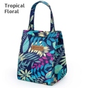 Nylon Floral Insulated Lunch Bag + 2 Ice Packs