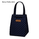 Nylon Polka Dot Insulated Lunch Bag + 2 Ice Packs